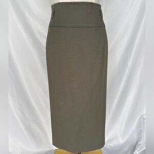 Talbots High-Waisted Pencil Skirt Gray/Olive Size 12 Petite